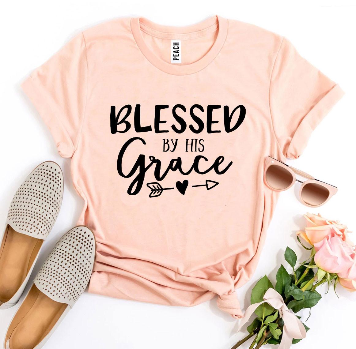 Blessed By His Grace T-shirt Agate