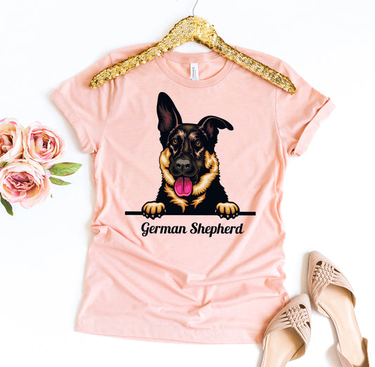 Peeking German Shepherd Dog T-shirt