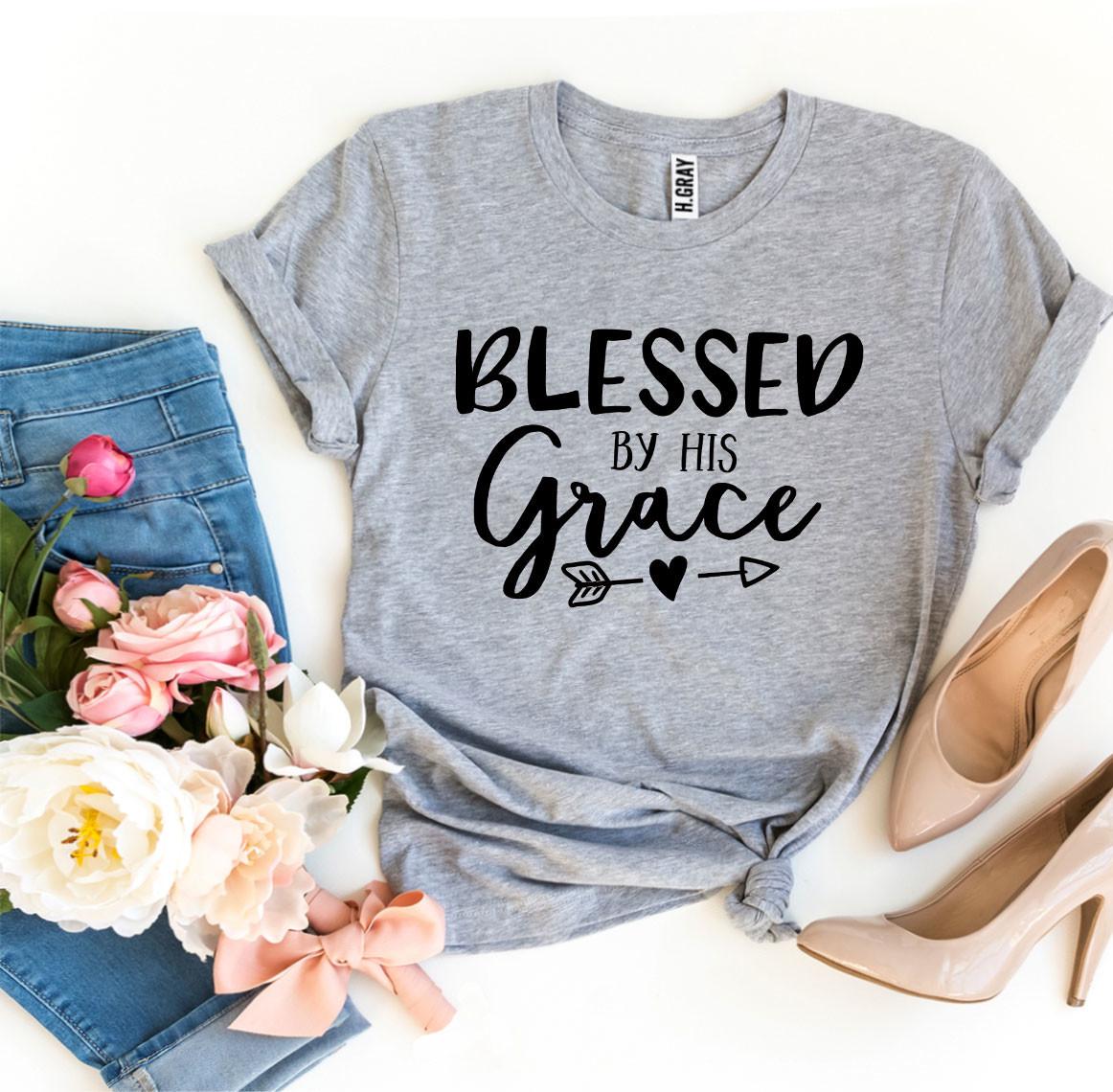 Blessed By His Grace T-shirt Agate
