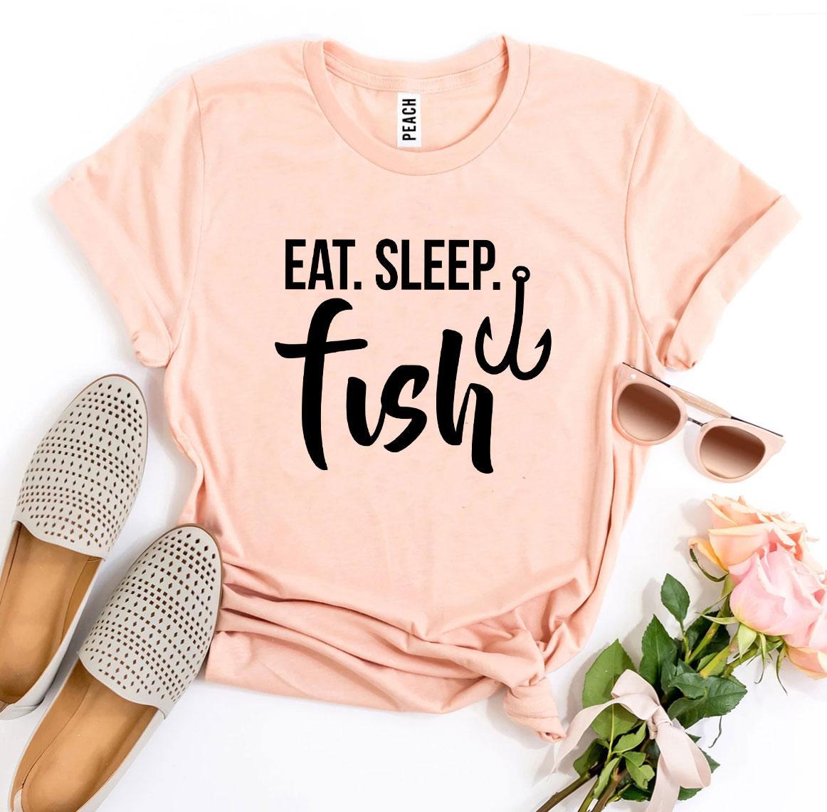 Eat Sleep Fish T-shirt Agate