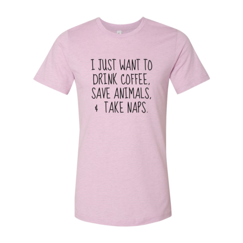 I Just Want To Drink Coffee, Save Animals T-Shirt