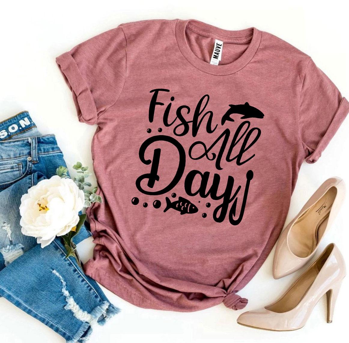 Fish All Day T-shirt Agate