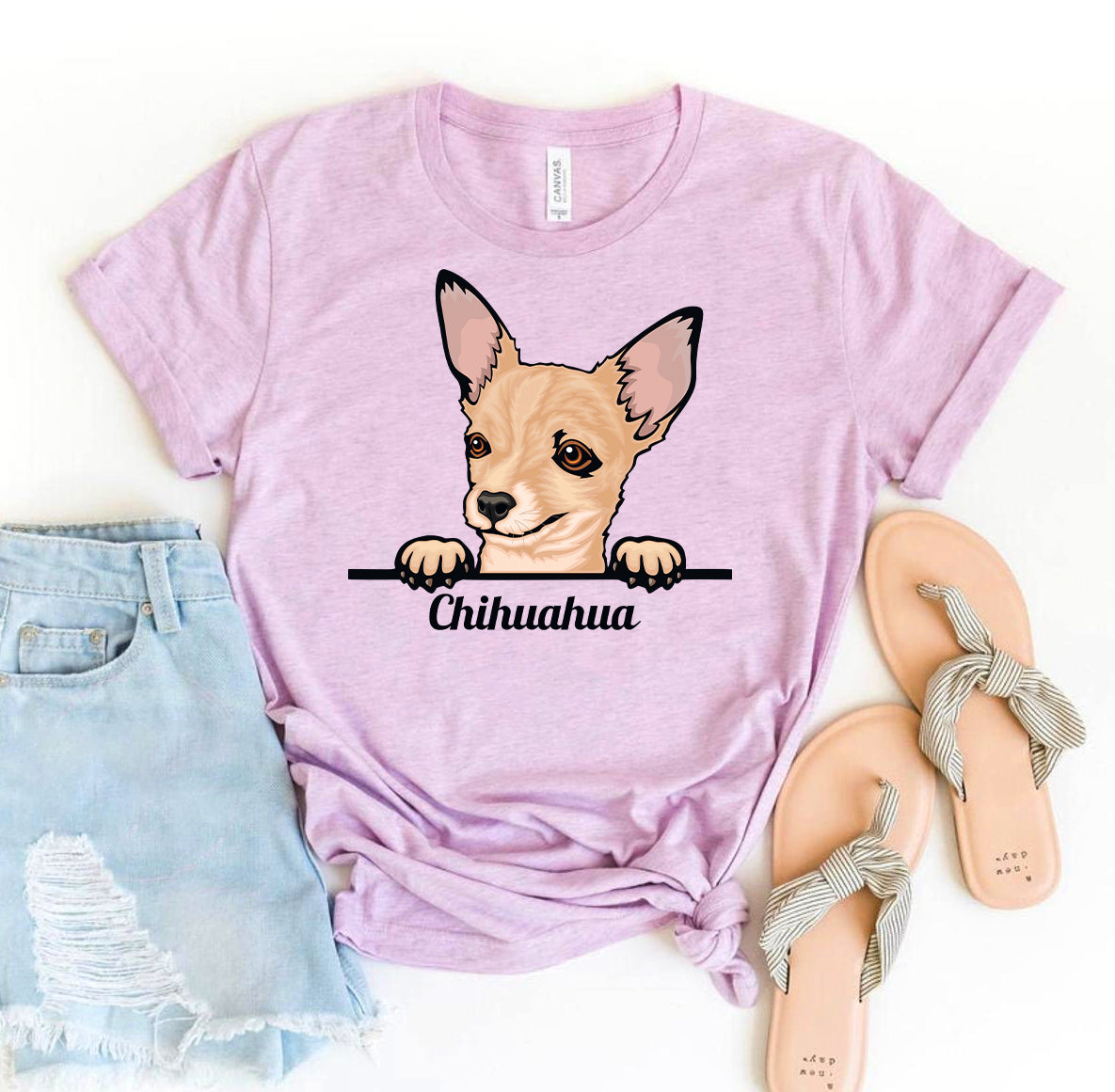 Peeking Chihuahua Dog T-shirt