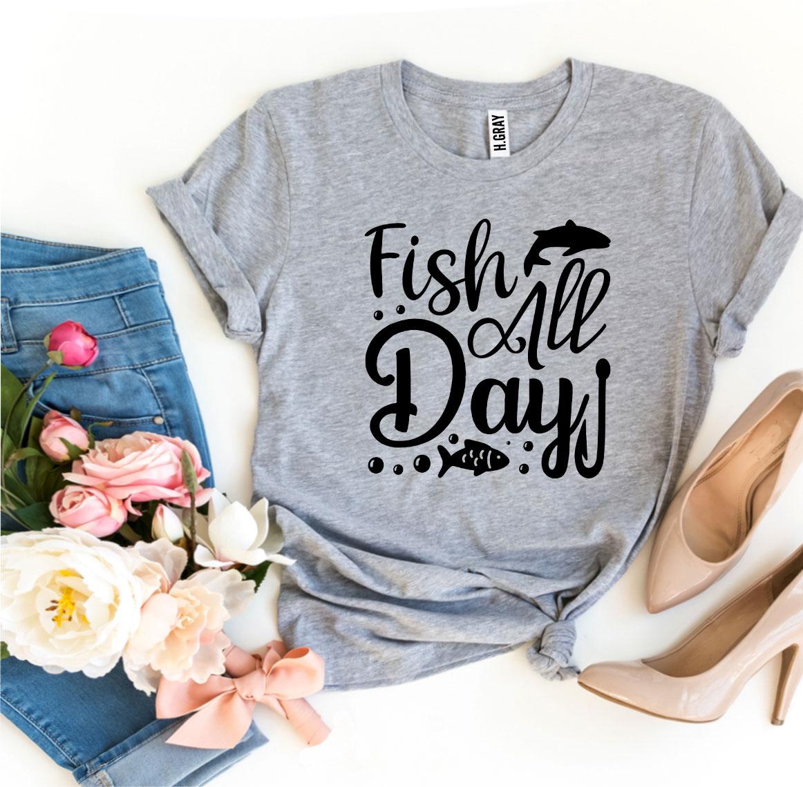 Fish All Day T-shirt Agate