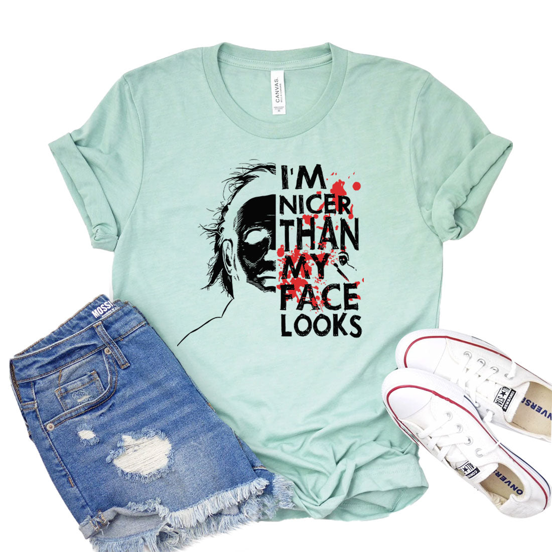 I'm Nicer Than My Face Looks T-shirt