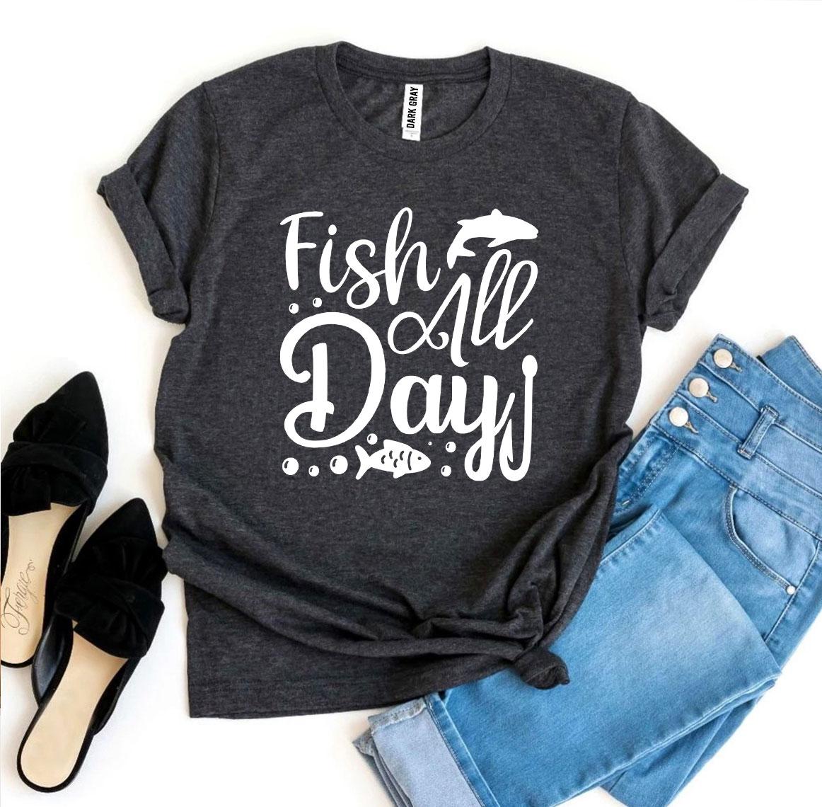 Fish All Day T-shirt Agate