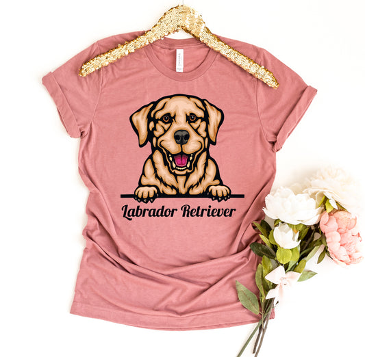 Peeking Labrador Retriever Dog T-shirt