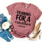Training For a Marathon On Netflix T-shirt Agate