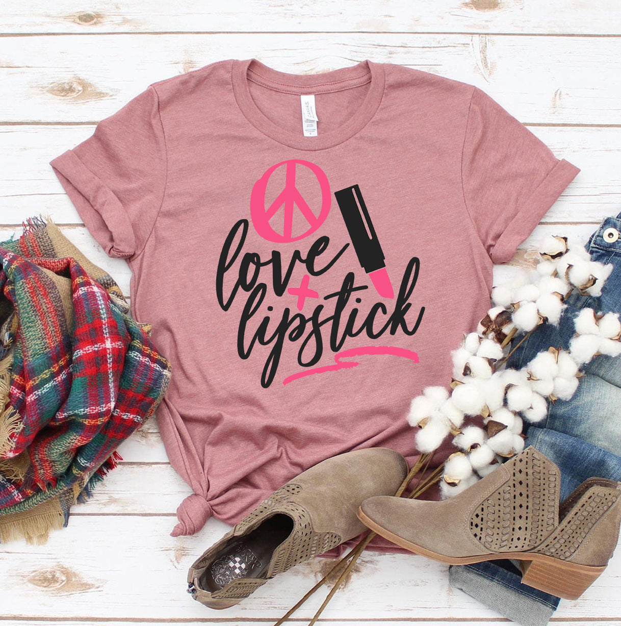 Peace Love Lipstick T-shirt