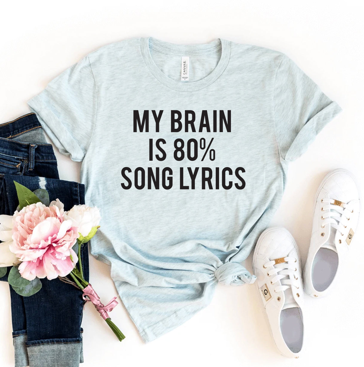 My Brain Is 80% Song Lyrics T-shirt