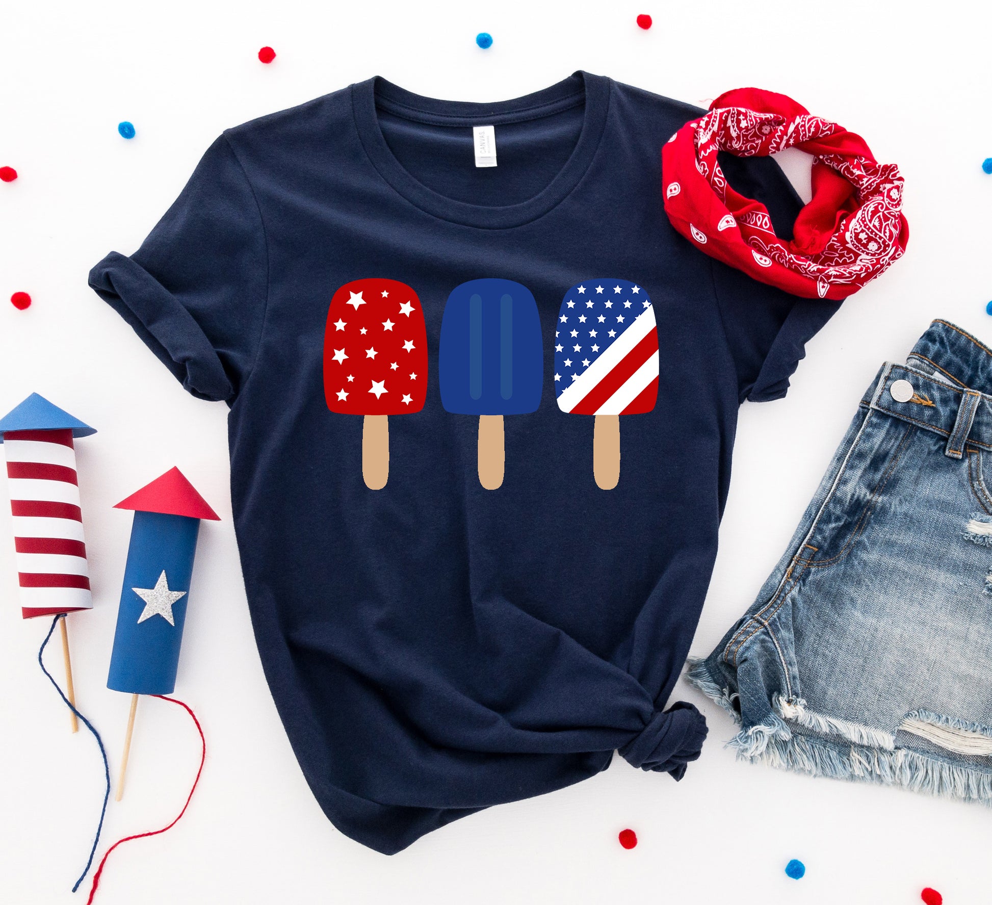 4th of July Popsicles T-shirt