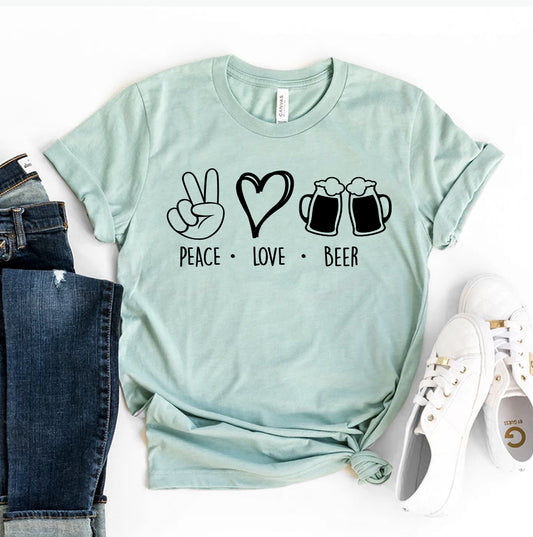 Peace Love Beer T-shirt