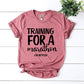 Training For a Marathon On Netflix T-shirt Agate