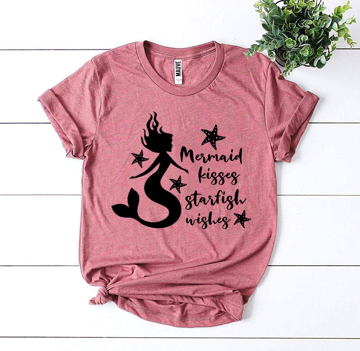 Mermaid Kisses Starfish Wishes T-shirt Agate