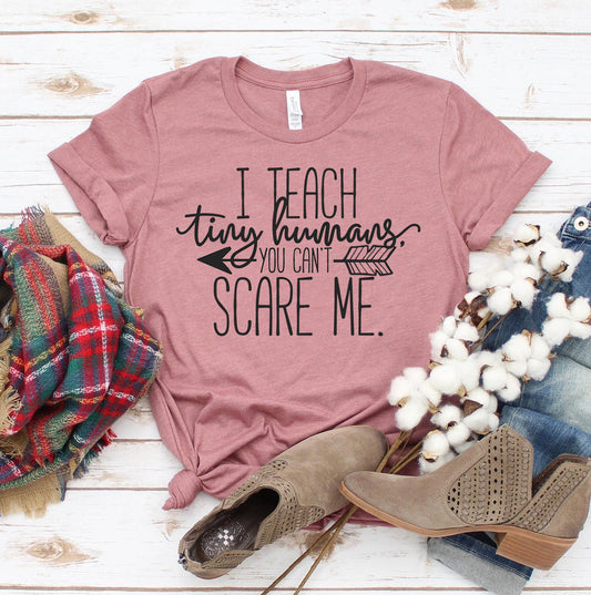 I Teach Tiny Humans You Cant Scare Me T-shirt