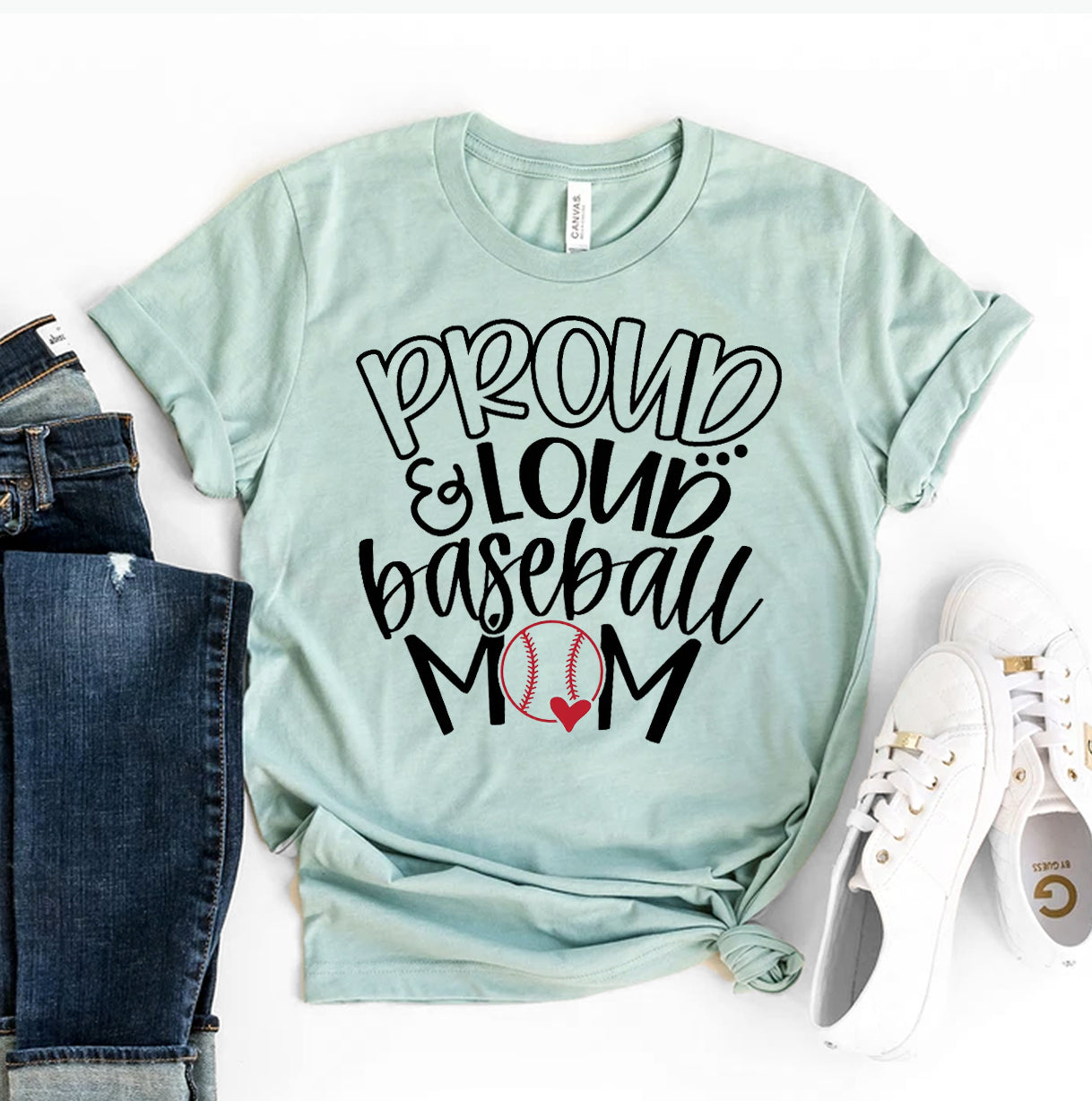 Proud & Loud Baseball Mom T-shirt