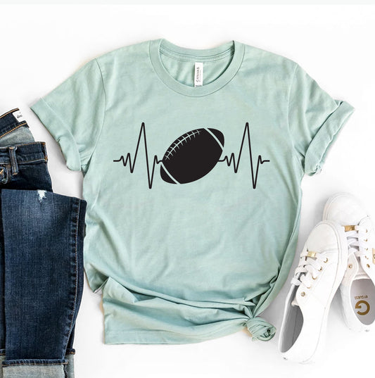 Football Heartbeat T-shirt