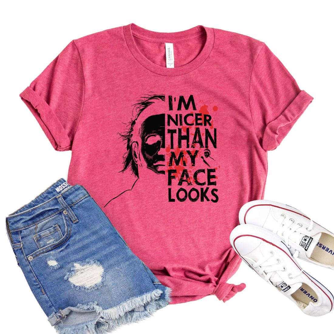 I'm Nicer Than My Face Looks T-shirt