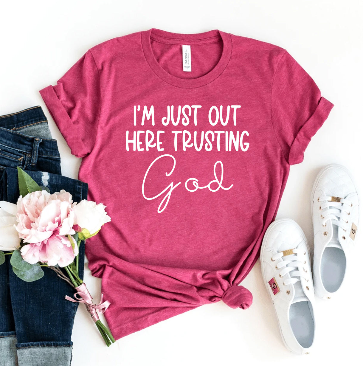 I'm Just Out Here Trusting God T-shirt