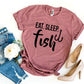 Eat Sleep Fish T-shirt Agate