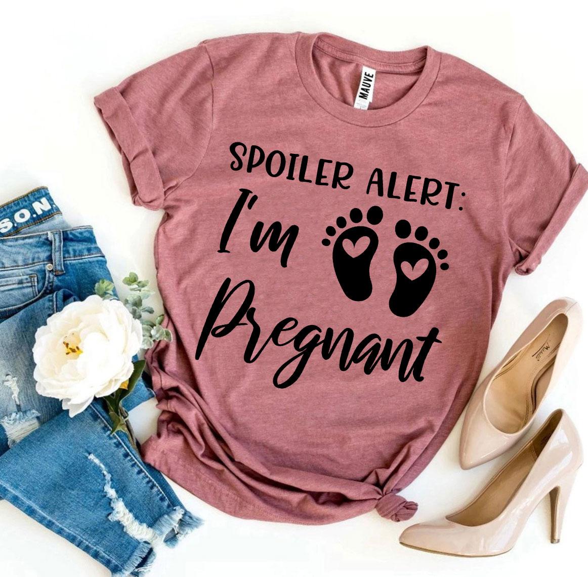 Spoiler Alert I'm Pregnant T-shirt Agate