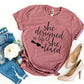 She Designed A Life She Loved T-shirt Agate