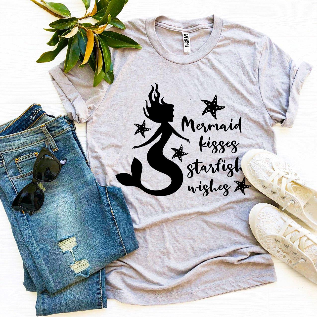 Mermaid Kisses Starfish Wishes T-shirt Agate