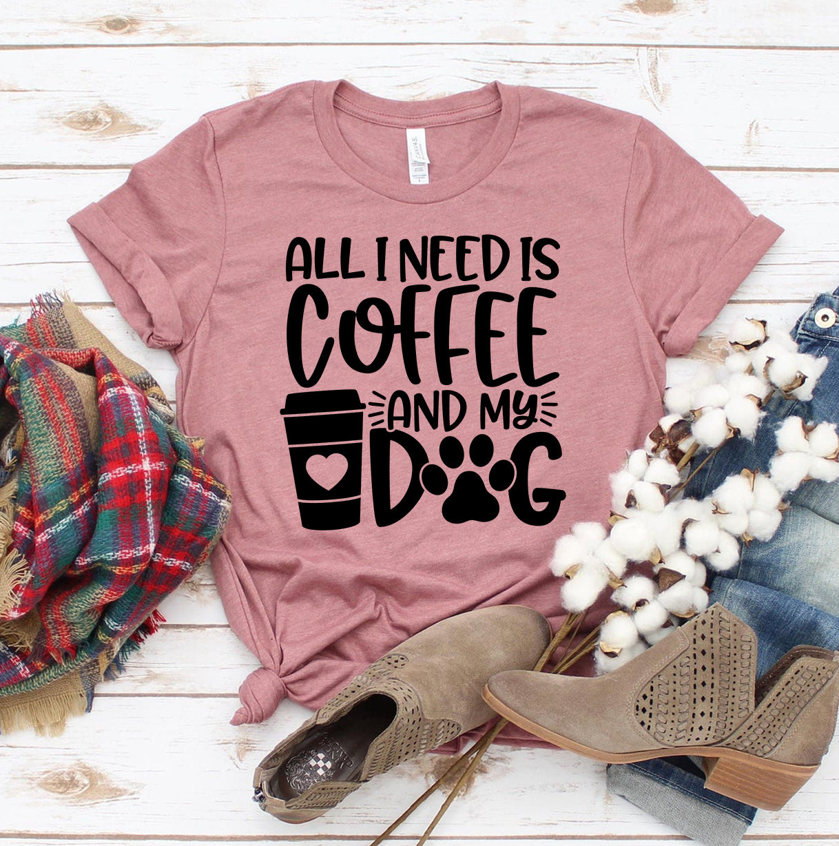 All I Need Is Coffee And My Dog T-shirt