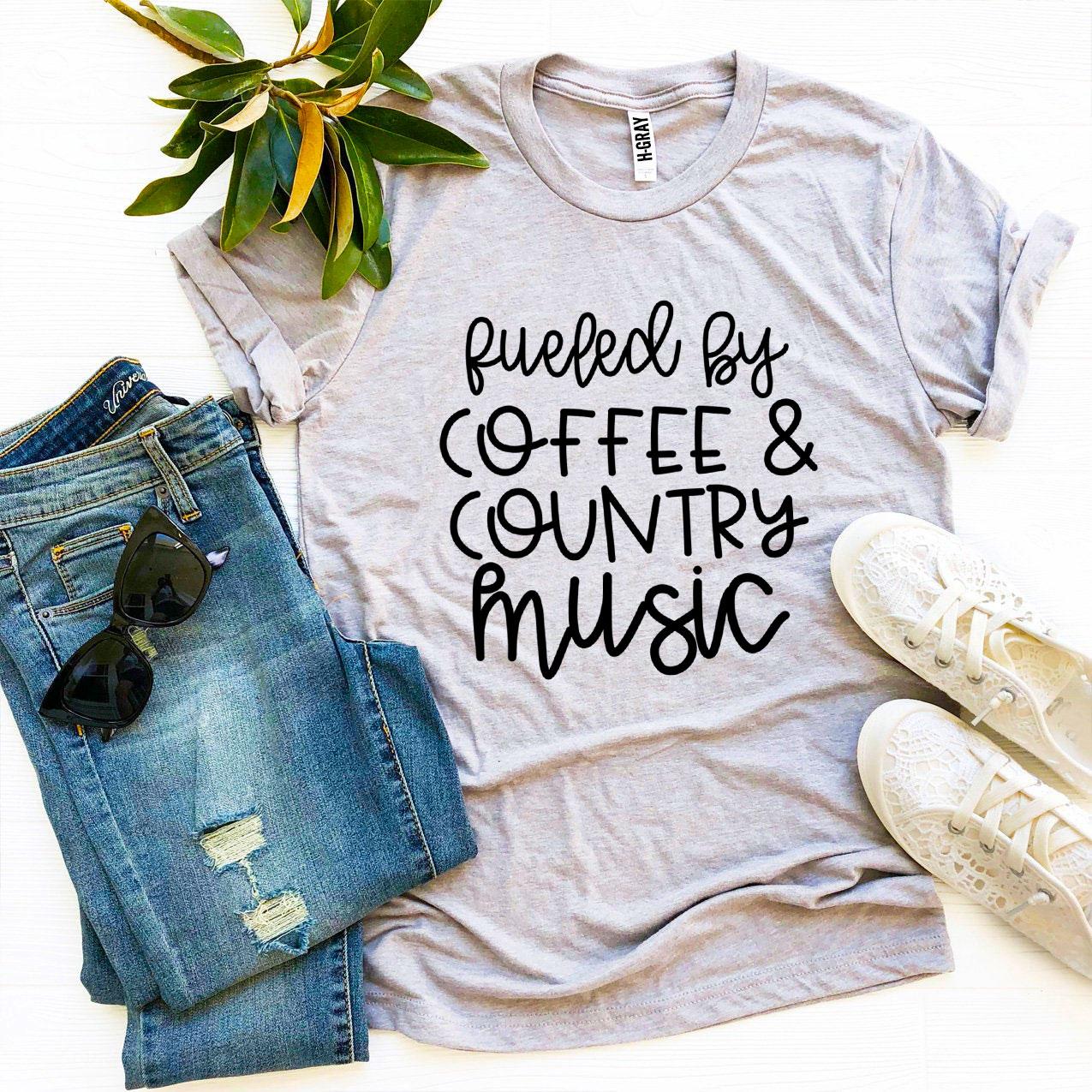 Fueled By Coffee And Country Music T-shirt Agate