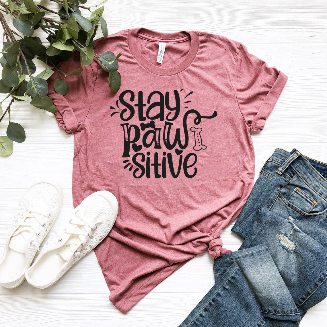 Stay Pawsitive T-Shirt